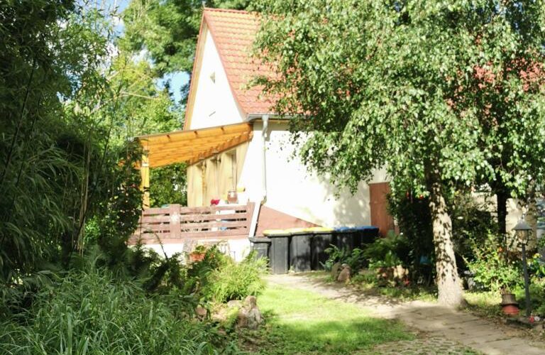 gepflasterter Bereich zum Haus